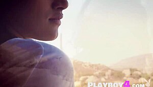 Sexy Angel Constance Strips Lingerie For Hot Asian Tease