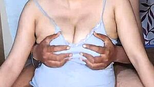 desi alisha bhabhi's huge saggy tits and wet pussy on display