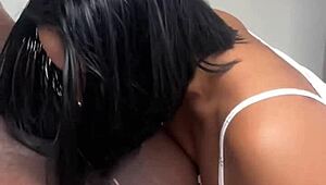 i suck and lick neighbor's big cock non-stop till facial cumshot - homemade latina couple nysdel