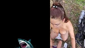 curvy colombian milf pays hotel with raw public outdoor creampie sex no condom