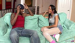 Ebony Stepsis Craves Brother's BBC Cumshot