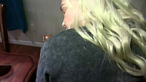 Blonde Slut Wife POV Doggystyle Pounded Shaved Pussy Cum on Ass Closeup