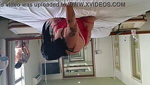 bbw brazilian nerd with saggy tits and big pussy moans for huge cock bareback at motel