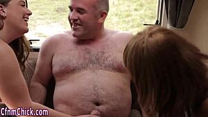 British Femdoms Humiliate In Cfnm Handjob Threesome