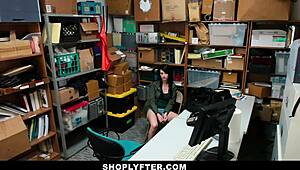 skinny teen alex harper blackmailed stripped fucked shoplyfter style