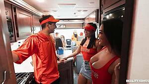 cheerleaders suck and fuck fan in reality kings fest