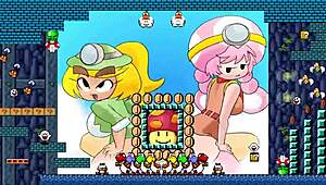 dance girl captain toad goomba goombella shakes in anime hentai music rhythm