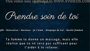 French joi babe dirty talks while sucking cock to make you jerk off hard.