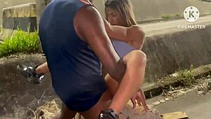 Wife runs out of gas and chats with stranger on street