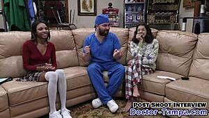 i'm doctor tampa humiliating ebony cheerleader solana spreading her pussy with speculum in latex gloves at hospital