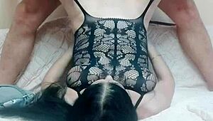 damn, that cute black ass in lingerie and stockings begs for anal 😍🍑