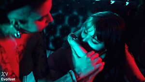 lesbian bbw latinas worship fat asses lick wet pussies scissor and suck toes poolside in barefoot orgy