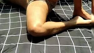 sexy naked babe flashin' on webcam in garage for christmas vibes with bad wolf28 😈🔥