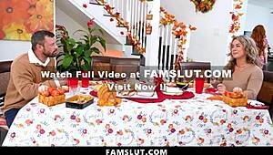 Stepfamily's intense threesome lets Nade NASTY cum all over faces n perfect tits