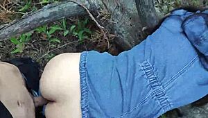 Ever watched a teen's big ass get roughly pounded in public forest sex?