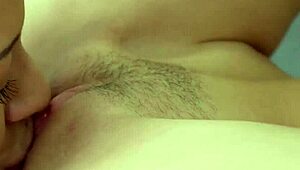 toned yoga teacher instructs flexible brunette to lick her fit pussy in gym class