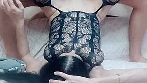 damn, that cute black ass in lingerie and stockings begs for anal 😍🍑