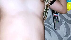 pregnant hijab maid helplessly serves master's bedroom lust