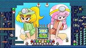 dance girl captain toad goomba goombella shakes in anime hentai music rhythm