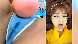 latina diane cosplay masturbates wet panties to squirting orgasm