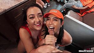 cheerleaders suck and fuck fan in reality kings fest