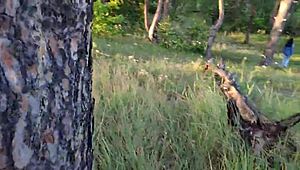 Ever watched a teen's big ass get roughly pounded in public forest sex?