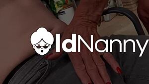 Erotic mature blonde milf licks shaved pussy in rough lesbian play on oldnanny 👅💋