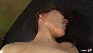 oiled petite japanese teen crave your cocks for double creampie mmf threesome fuck?