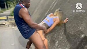 Wife runs out of gas and chats with stranger on street