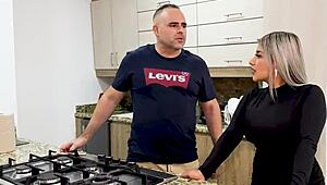 imagine discovering your petite latina stepsis naty delgado fuckin stepdaddy in kitchen then joinin for taboo threesome with blaze ranger