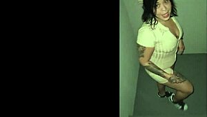 Gym stairs emergency fuck with busty Colombian stepmom in Medellin