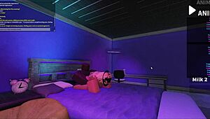 fucking this blonde bimbo hard with monster black cock bent over doggystyle rough