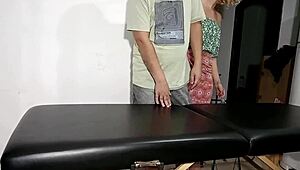 I ripped off that sexy masseuse's clothes for her blowjob and wild ride