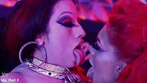 uhh hot goth sluts with pierced nipples an tattoos teasin an fuckin sloppy in the shower sex tape... damn