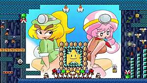 dance girl captain toad goomba goombella shakes in anime hentai music rhythm