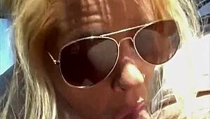 STREETWALKER in Glasses DEEPTHROATS for HUGE FACIAL Cumshot!