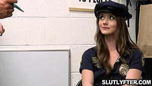 shoplifter mira monroe in sexy cop dress fucked hard by officer for sorority respect