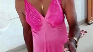 Indian CD Lara Dsouza Satin Nighty BDSM Whore Anal Pounding