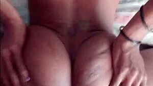 White Guy's Doggystyle Hammering of Petite Black Babe Leads to Explosive Cumshot