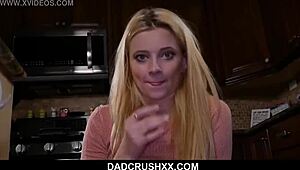 tiny blonde riley star tempts her stepdad's cravings in forbidden pov taboo play