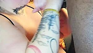 whoa aubrey the redhead bigbabe slobbers sloppy deepthroat on fat black cock cum on her huge ass 🍆💦