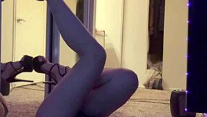 This italiana milf artemisia love with big tits shows off her horny body in shorts smoking fetish