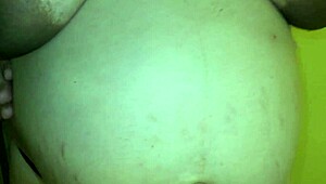 wait my bbw wife back from vacation has this huge hairy pregnant belly??