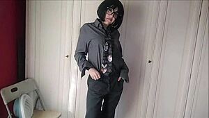 chantalchannel stays hot dressed as a man in teasing strip reveal