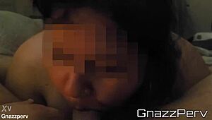 Girlfriend's Juicy Blowjob Slurps Thick Cock While Slapping Fat Latina Ass!