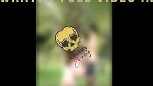 Colombian Redhead Slut Devours Huge Cock Outdoors with Intense Ball Licking Humiliation