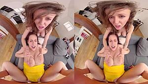 two czech sluts finger pussy and lick before hardcore pov threesome fucking