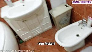 imagine catching your skinny russian roommate in the bathroom doing kinky pov creampie roleplay