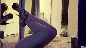 This italiana milf artemisia love with big tits shows off her horny body in shorts smoking fetish