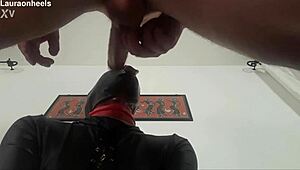 Laura's Heeled Stepsis Mouth Fetish Leads to Facial Creampie Surprise